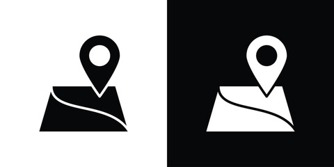 Map icon, logo, app, template. EPS10