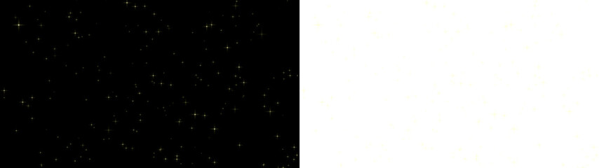 PNG Overlay of Shimmering Gold Stars on Transparent Background