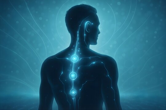 Futuristic Vector Illustration of Augmented Reality Brain 