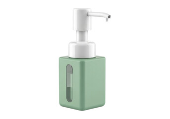 Isolated soap dispenser on a bright surface, perfect for hand washing & personal hygiene