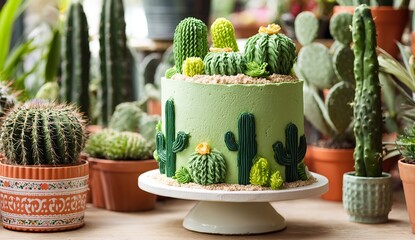 Celebrate any special occasion with this unique cactus cake that is sure to be a hit at desert tables, garden parties and botanical themed events