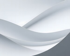 Abstract flowing white and gray waves of light and shadow