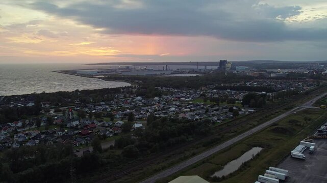 Sunset over Halmstad, Sweden with coastal view and calm atmosphere