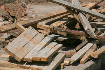 Pile of Wooden Construction Debris
