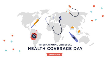 International Universal Health Coverage Day Flyer illustration