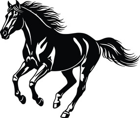 Galloping Horse Vector IllustrationGalloping Horse Vector Illustration