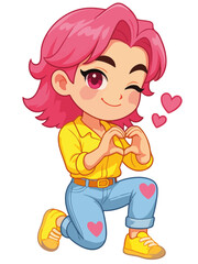 Handsome Anime Male Group – Six Characters Digital Illustration