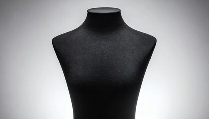 Mannequin Display in Black Velvet for Luxury Necklace Jewelry. Copy Space. Generative AI