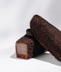 Delicious chocolate dessert with Oreo in a modern setting