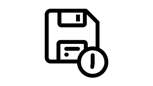 floppy diskette history icon	animation
