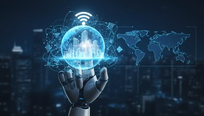 Futuristic Global Network Connection and Smart City Technology