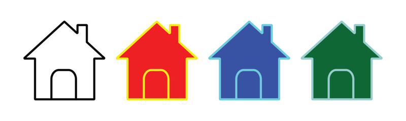 home icon vector set