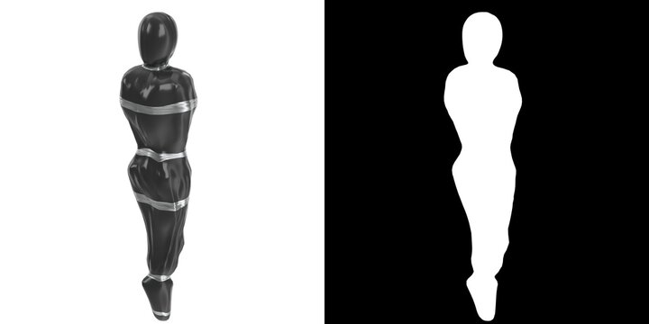 3D rendering illustration of a Wrapped Body Bag