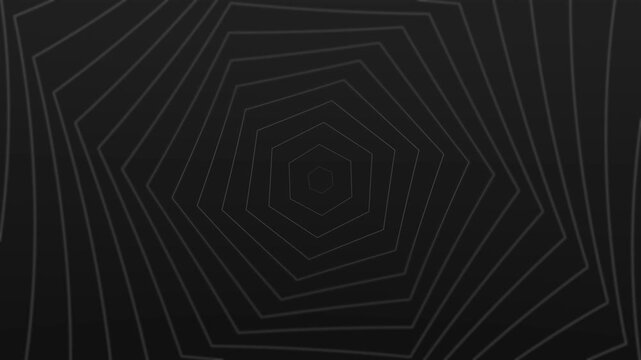 Geometric pattern with concentric hexagons on a black background