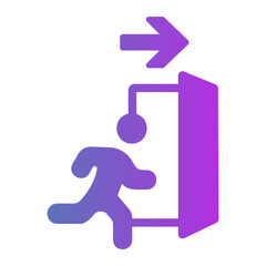 Emergency exit Line Gradient Icon