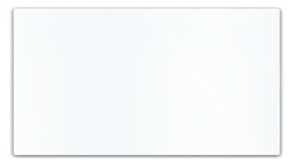 Clean Blank White Horizontal Rectangle Frame Template with Subtle Shadow and Transparent Background