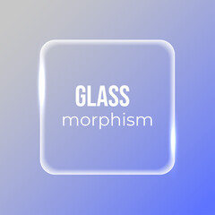 Vector square frame with glass effect