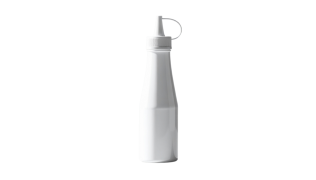 Minimalist Sauce Bottle on White Background PNG