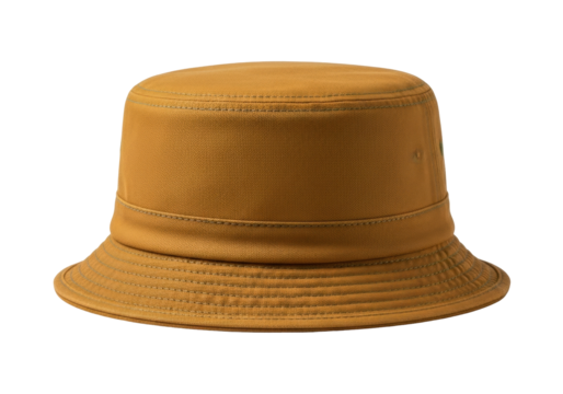 Isolated Honey Bucket Hat Cotton Fabric Headwear Millinery Sun Protection Fashion Apparel