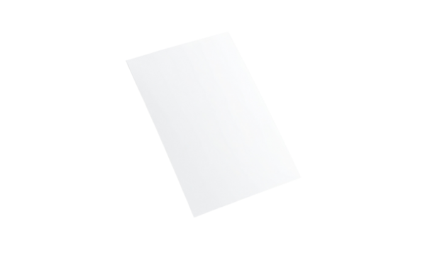Blank rectangular white paper mockup, ideal for showcasing designs in png format - 113