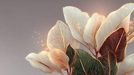 Elegant Floral Arrangement with Delicate Petals and Golden Accents.