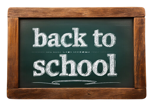 Back to school message on chalkboard with welcome education concept and study supplies design at classroom