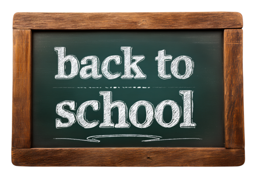 Back to school message on chalkboard with welcome education concept and study supplies design at classroom - Powered by Adobe