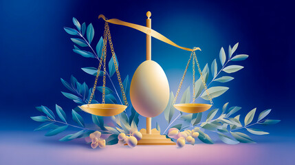 A graphic design of the Scales of Justice