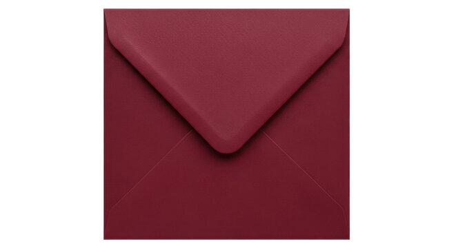 Isolated deep red envelope for cards and letters perfect for special occasion mailings