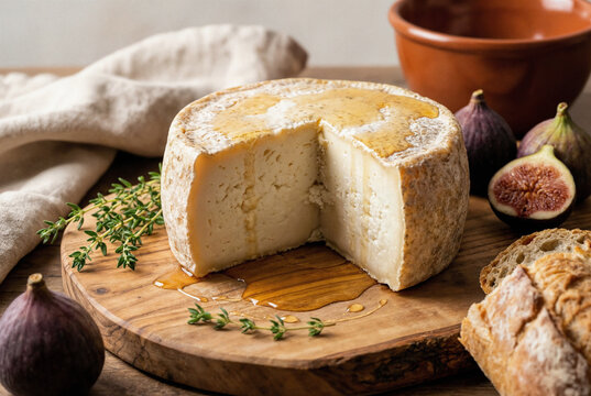 Queso de cabra canario con miel y higos