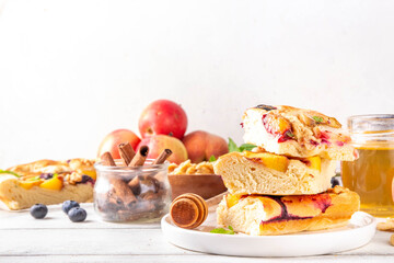 Tasty fruit sweet Focaccia