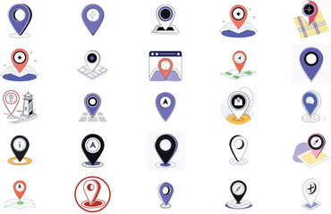 location solid icon on white background