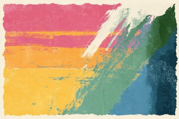 Vintage Collage with Torn Stripe Edges - Analog Feel Vector Poster Design