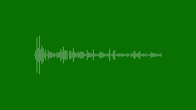 Dynamic 4K audio equalizer animation on green background with pulsing sound bars, futuristic waveform lines, and seamless frequency movement crafted for music videos, VJ loops, and motion graphics.