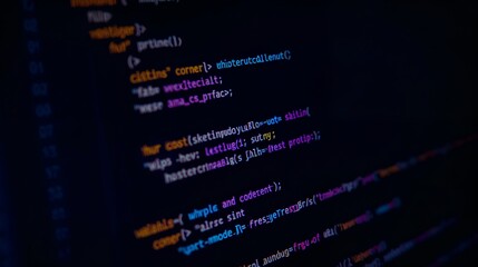 code snippets on a computer screen, a close-up of computer code