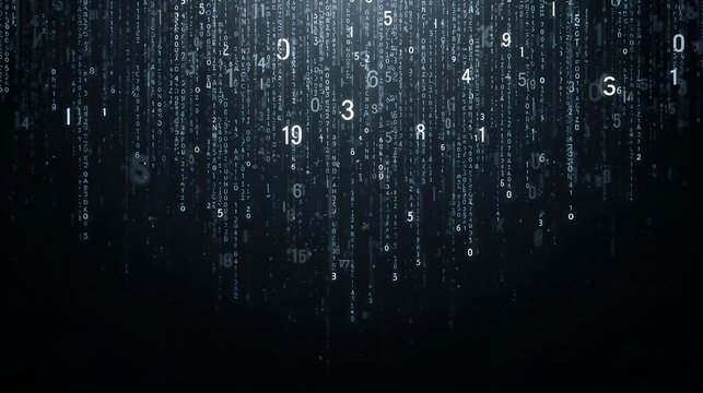 Digital Rain of Numbers: A Conceptual Representation of Data Flow, Information Technology