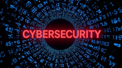 cybersecurity conceptual image with data tunnel