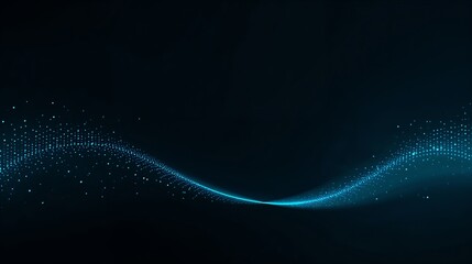 Abstract representation of a luminous wave of particles, emanating a sense of energy and flow