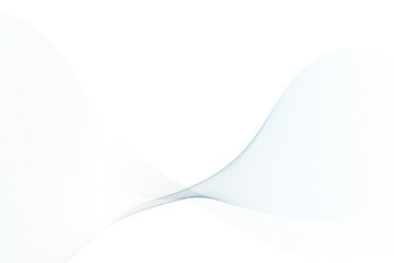 Abstract light blue wave on transparent background, creating a minimalist and clean design isolated on transparent background