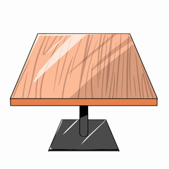 飲食店の正方形テーブルのシンプルなベクターイラスト