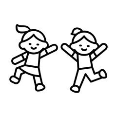 Kids dancing together
