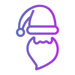santa claus costume Line Gradient Icon