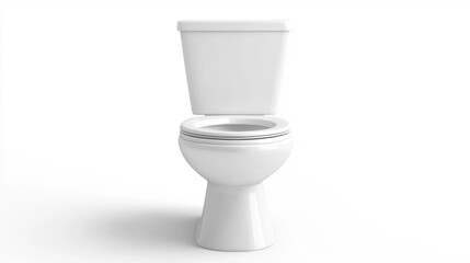 A clean white toilet stands against a minimal light-colored wall, symbolizing hygiene, sanitation, and access to proper facilities. the importance of World Toilet Day in raising awareness.