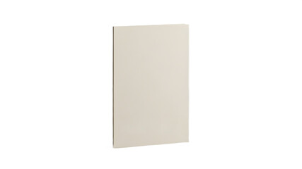Minimalist standing light beige rectangle box mockup isolated product shot