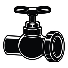 smart water valve on white background