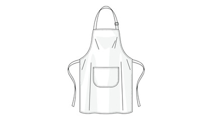 Chef's apron blueprint for a stylish kitchen or workshop, perfect for culinary enthusiasts and DIY crafters for a modern and clean design