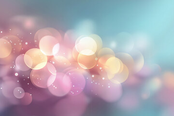 淡く揺れる光粒のパステルボケ背景 — ブログヘッダー・アプリUI向けデザイン素材