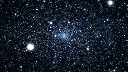 Bright celestial object amidst a starfield abstract night sky
