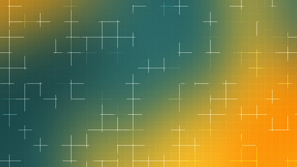 Green Orange Gradient Grid Line Abstract Background