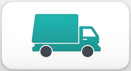 Delivery truck vector icon transportation service logistics distribution fast shipping vehicle